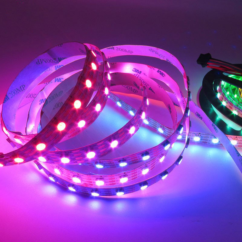 SK6812 (Upgraded WS2812B) RGB 74LEDS/M DC5V 10MM-Wide Digital Intelligent Addressable LED Strip Lights - 5m/16.4ft per roll SK6812 (Upgraded WS2812B) RGB 74LEDS/M DC5V 10MM-Wide Digital Intelligent Addressable LED Strip Lights - 5m/16.4ft per roll